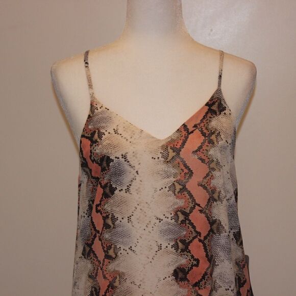 NWT west Kei Color Peach Snake Maxi dress Women size S small - Picture 3 of 14